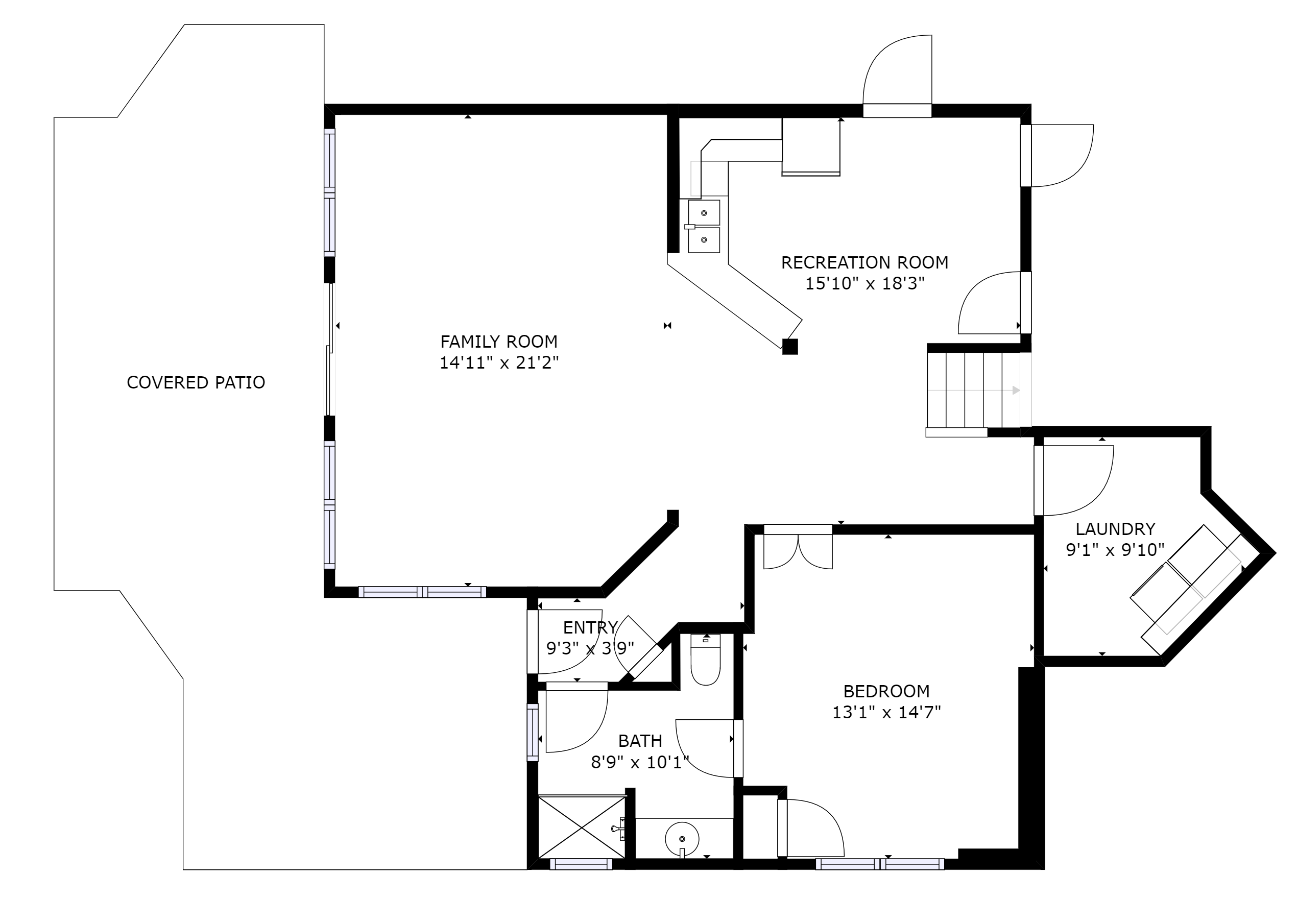 1041 North Shorewood Lane - Floor Plan 1